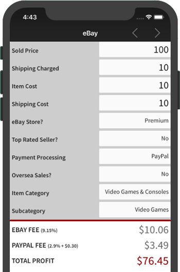 eBay Calculator for iOS